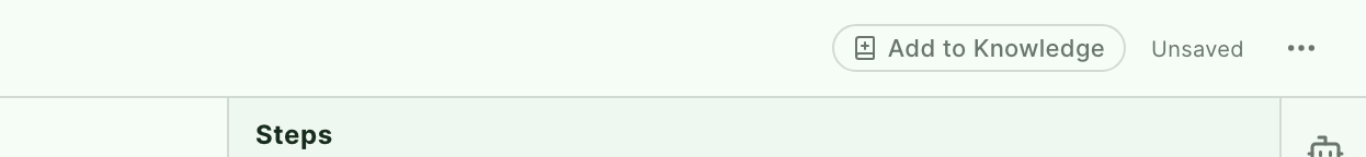 The Add to Knowledge chip in the note header